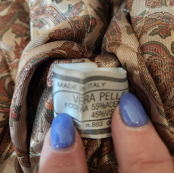 VERA PELLE SZ.L ITALIAN LEATHER JACKET AWESOME STYLE - Picture 5 of 5